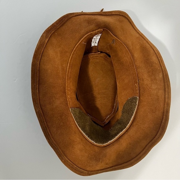 Western Cowboy Brown Leather Braided Hat Made In The USA